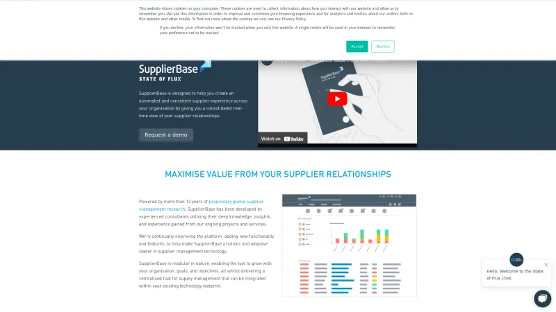 Homepage of SupplierBase