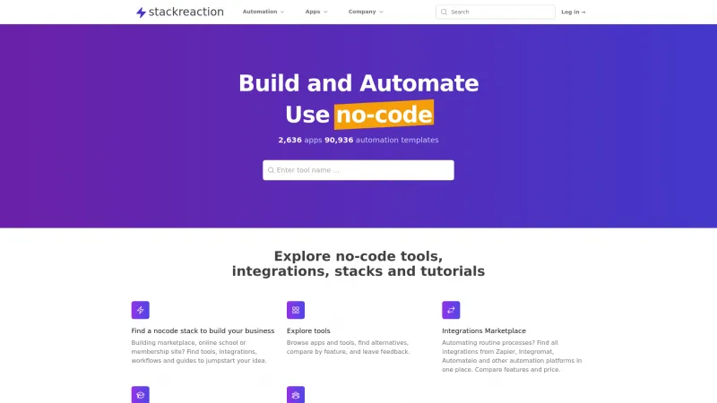 Homepage of Stackreaction