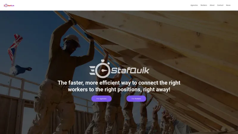 Homepage of StafQuik