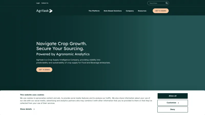 Homepage of Agritask