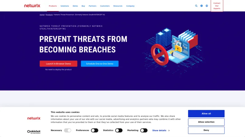 Homepage of StealthINTERCEPT