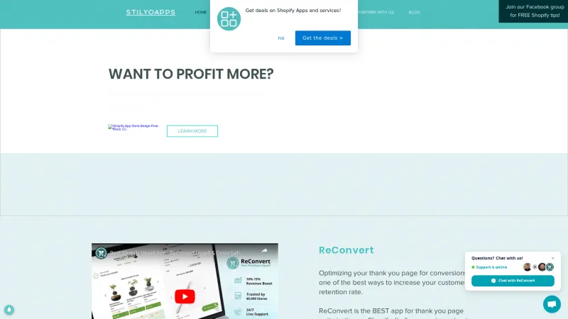 Homepage of ReConvert