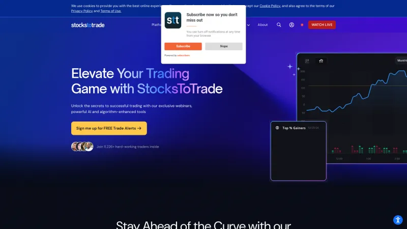 Homepage of StocksToTrade