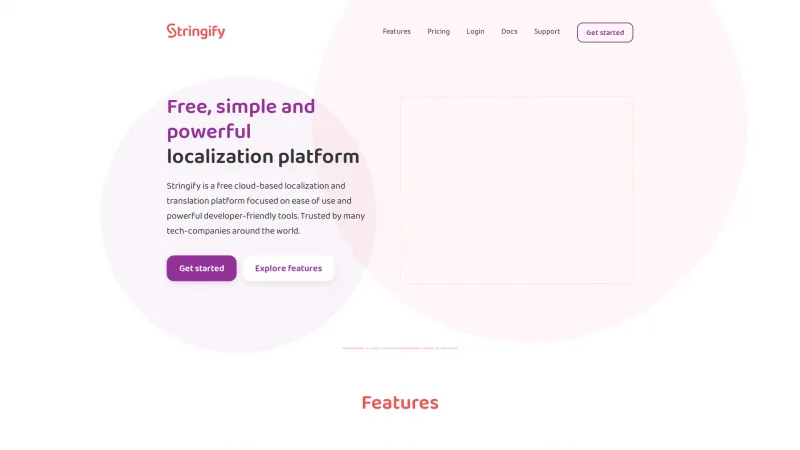 Homepage of Stringify