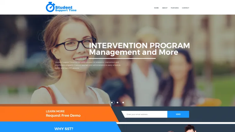 Homepage of Student Support Time