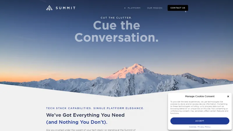 Homepage of Summit AdvisorOS