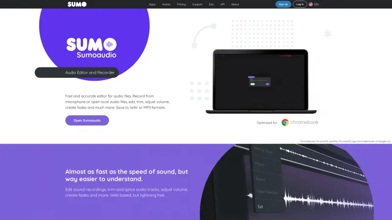 Homepage of Sumoaudio