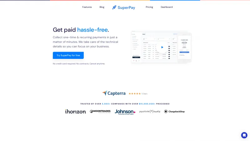 Homepage of SuperPay