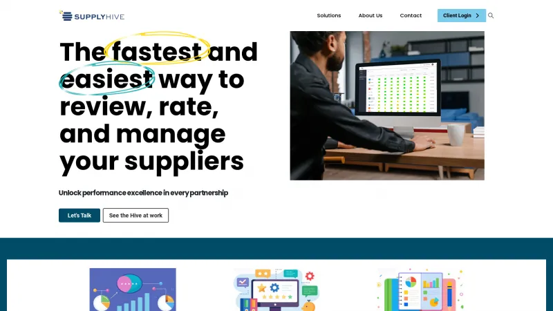 Homepage of SupplyHive