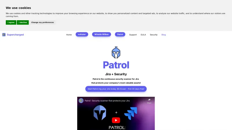 Homepage of Patrol