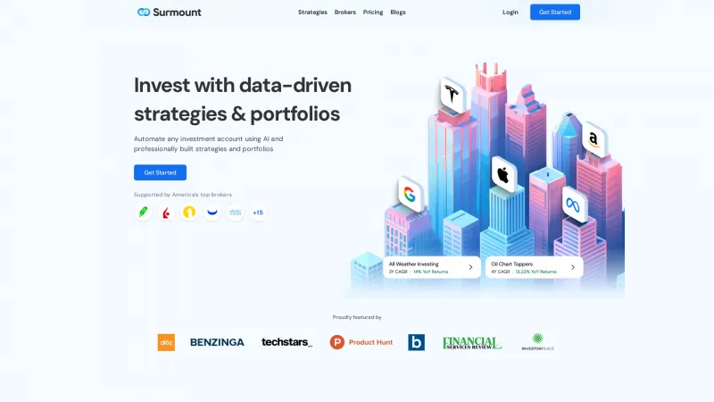 Homepage of Surmount AI