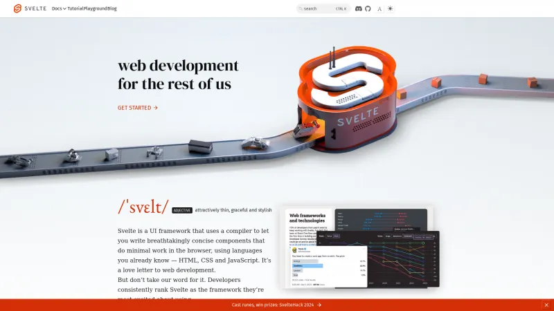 Homepage of Svelte