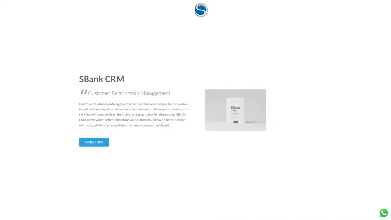 Homepage of SBank CRM