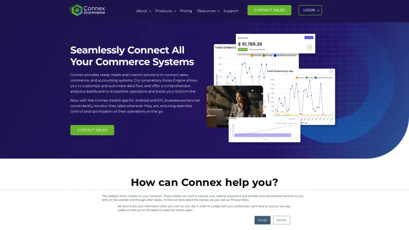 Homepage of Connex