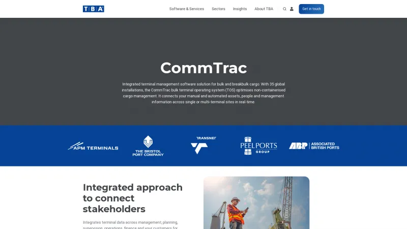 Homepage of CommTrac TOS