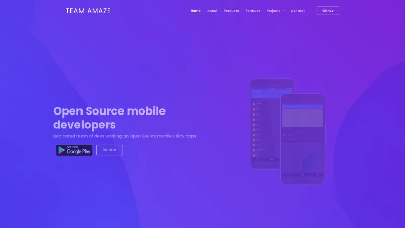 Homepage of Amaze File Manager