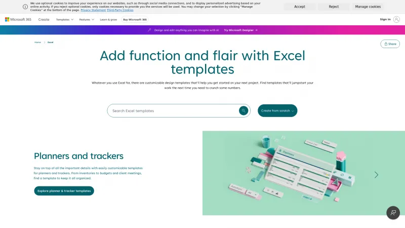 Homepage of Money in Excel