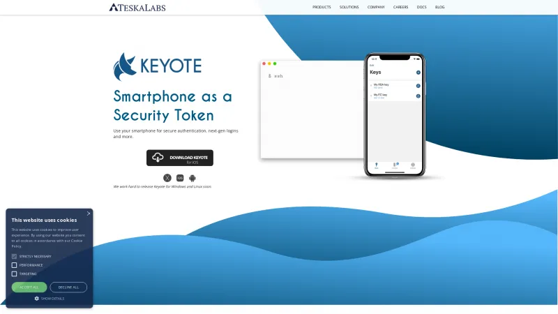 Homepage of Keyote