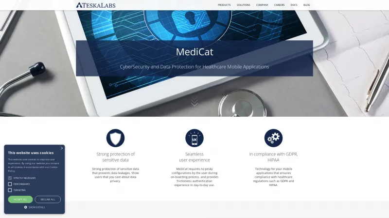 Homepage of MediCat