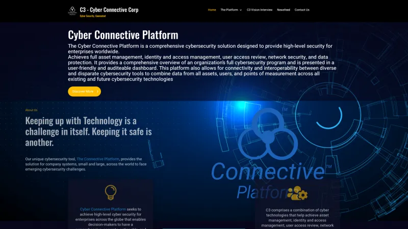 Homepage of Cyber Connective Platform