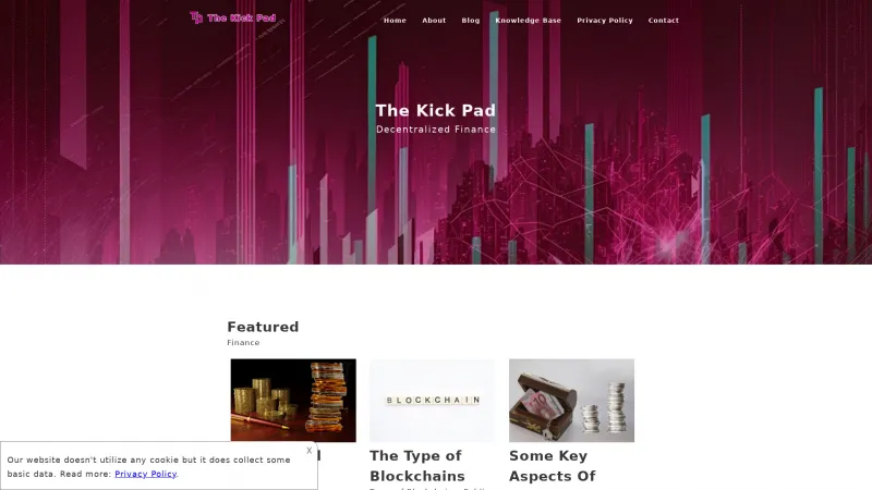 Homepage of KickPad