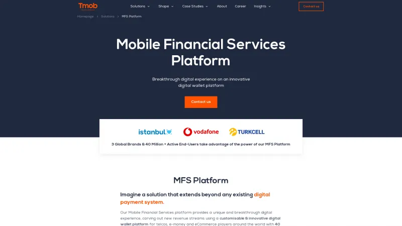 Homepage of MFS Platform