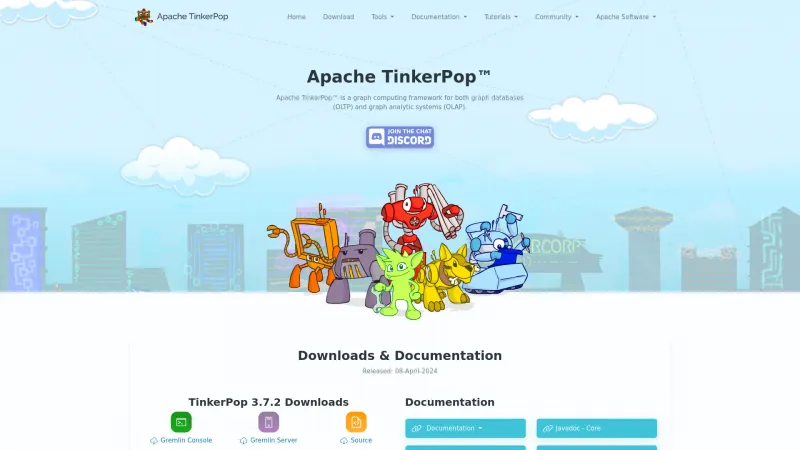 Homepage of Apache TinkerPop