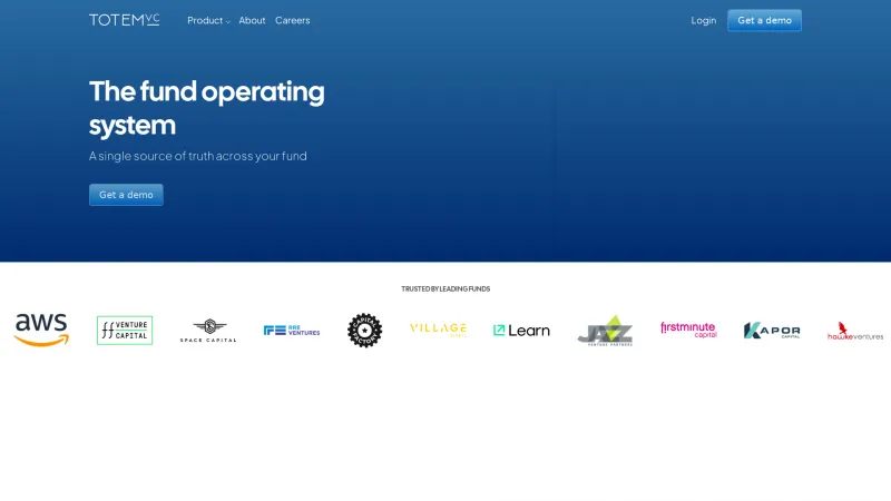 Homepage of Totem VC