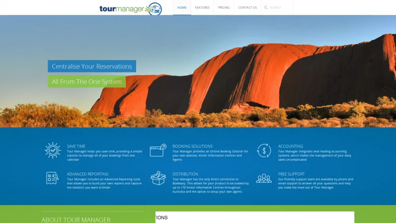 Homepage of Tour Manager