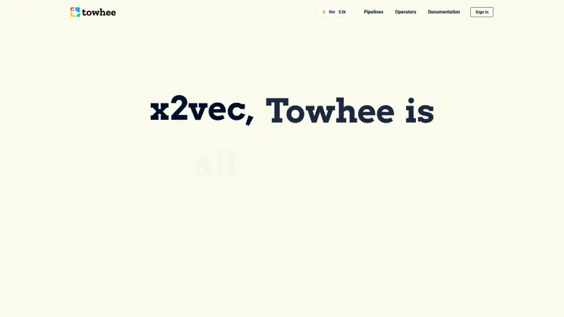 Homepage of Towhee