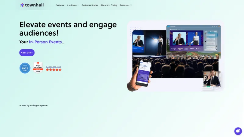 Homepage of Townhall