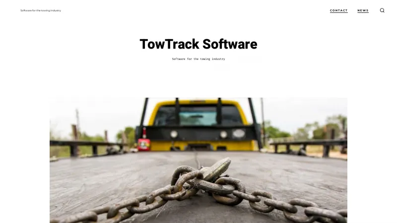 Homepage of TowTrack