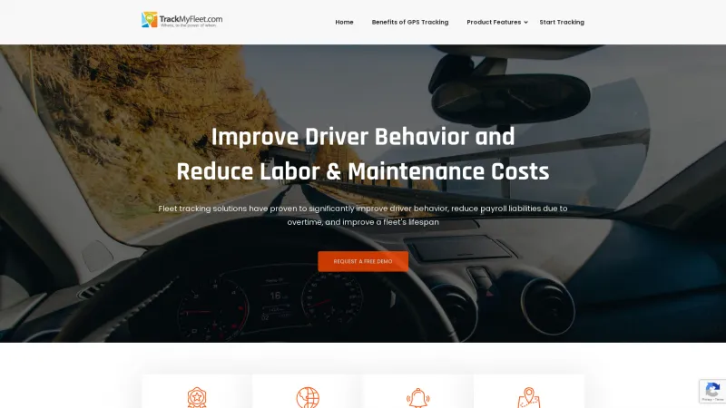Homepage of TrackMyFleet.com