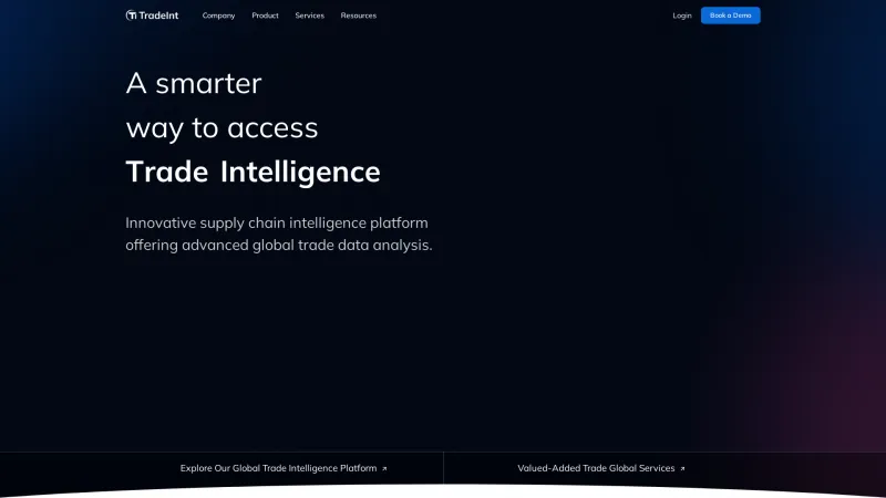 Homepage of TradeInt