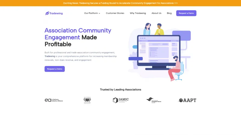 Homepage of Tradewing