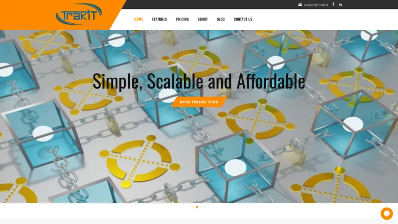 Homepage of TrakIT