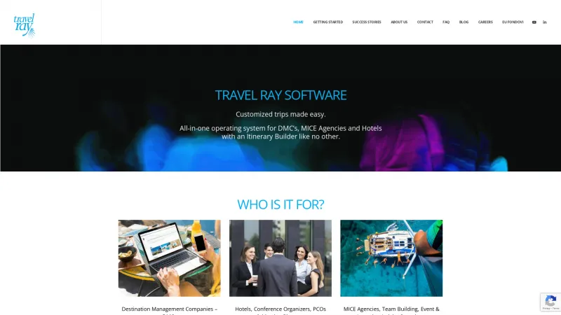 Homepage of Travel Ray