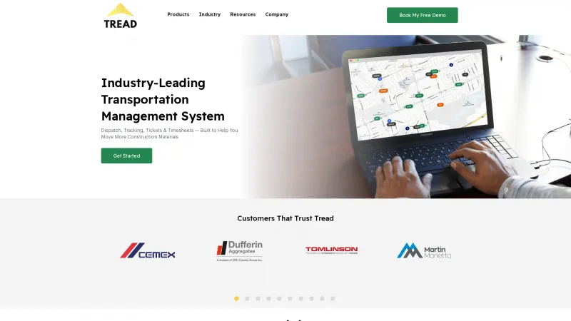 Homepage of Tread