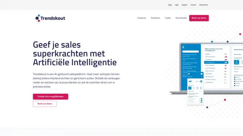 Homepage of Trendskout