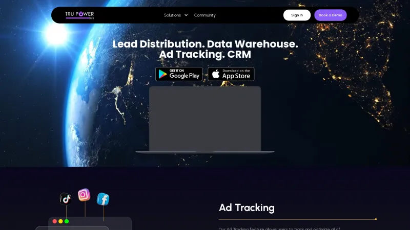 Homepage of Tru Power Data