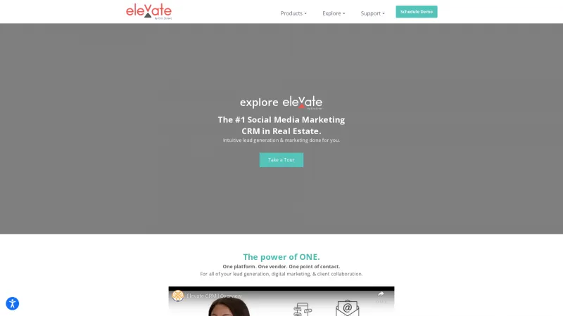 Homepage of Elevate