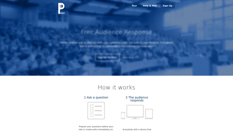 Homepage of PINGO