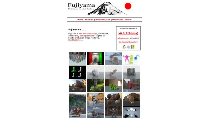 Homepage of Fujiyama