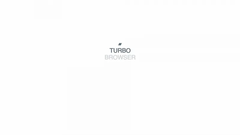 Homepage of Turbo Browser