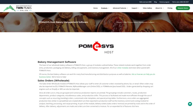 Homepage of POMeSYS Host