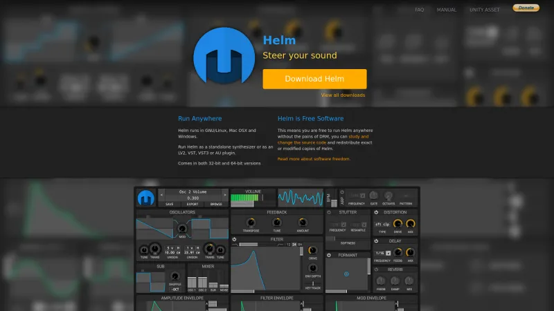 Homepage of Helm