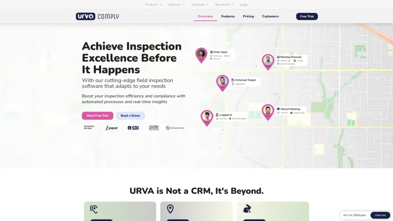 Homepage of URVA Comply