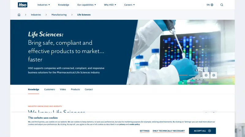 Homepage of HSO Life Sciences