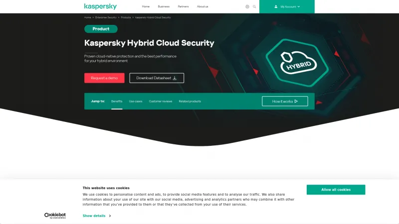 Homepage of Kaspersky Hybrid Cloud Security