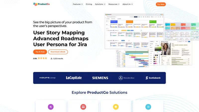 Homepage of ProductGo